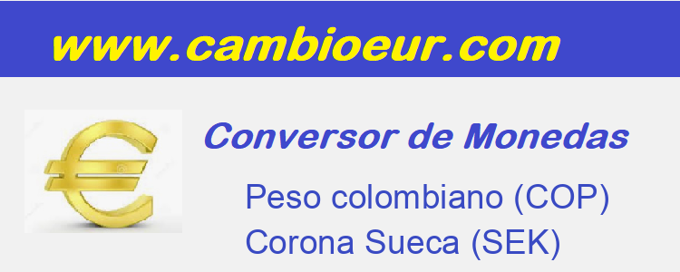 Cambio de   Peso colombiano